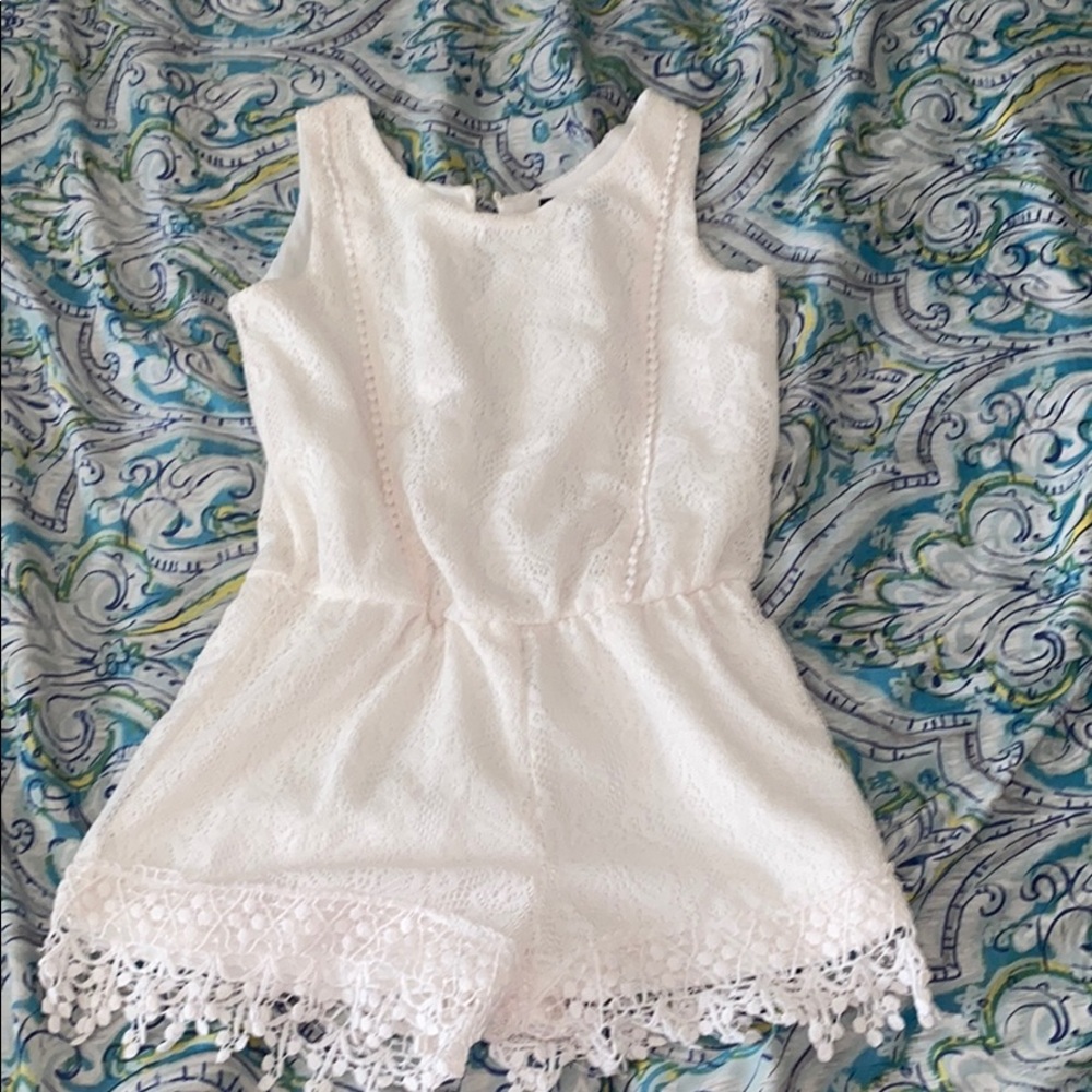 Girls super cute white  romper